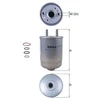 Image de Filtre À Carburant Kl 752/5d Mahle Mahle Kl752/5d Renault