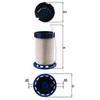 Image de Filtre À Carburant Kx 492 Mahle Mahle Kx492 Audi;Cupra;Ford;Seat;Skoda;Volkswagen