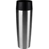 Image de Emsa 515614 TRAVEL MUG GRANDE, Mug isotherme fermeture par pression Quick Press, 100% hermétique, silicone, 500ml, Argent en occasion ou reconditionné