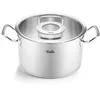 Image de Fissler Collection Original-Profi Faitout En Acier Inoxydable (24 cm, 6,3 l) Avec Couvercle En Verre, Compatible Induction, Argenté en occasion ou reconditionné
