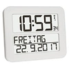 Image de Dostmann 60.4512.02 radiopiloté(e) Horloge murale 258 mm x 212 mm x 30 mm blanc, noir grand écran