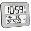 Image de Dostmann 60.4512.54 radiopiloté(e) Horloge murale 258 mm x 212 mm x 30 mm argent, noir grand écran