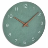 Image de Horloge silencieuse en bois de précision, analogique, murale, design minimaliste, vert, 60.3054.04