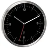 Image de TFA Dostmann Horloge Murale Radio-pilotée, 60.3544.01, sans de tic-tac, Pendule Murale, analogique, en Verre Acier Inoxydable, Horloge Modern, Noir-Argent, en occasion ou reconditionné