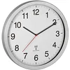 Image de TFA Dostmann XL 60.3545.02 Horloge Murale Radio-pilotée analogique Facile à Lire idéale pour Bureau/entrée Argenté/Blanc (L) 400 x (l) 50 x (H) 400 mm en occasion ou reconditionné