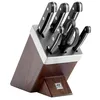 Image de ZWILLING Bloc de Couteaux avec Auto-Affûtage (7 Pièces), Bloc Marron en Bois de Frêne, Couteaux & Ciseaux en Acier Inoxydable Spécial, Manche Plastique, série Gourmet en occasion ou reconditionné