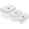 Image de ZWILLING Fresh & Save Set de boîtes sous vide, S/M/L / 3-pcs, Verre, Gris