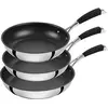 Image de ZWILLING Core, Set de 3 poêles (20, 24 et 28 cm), Revêtement antiadhésif en céramique, Compatible induction, Acier inoxydable en occasion ou reconditionné