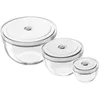 Image de ZWILLING Fresh & Save BOWLS Set de bols sous vide S/M/L / 6-pcs, Verre, transparent-blanc