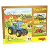 Image de puzzle Tractor & co 3-in-1 boys cardboard 3 x 24 pièces