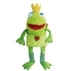 Image de marionnette grenouille roi 26 cm verte