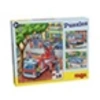 Image de puzzle enfants police, pompiers, ambulance 3 pièces De