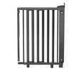 Image de Barrière de porte pivotante en bois noir 58-105cm