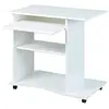 Image de Inter Link - Bureau - Table pour ordinateur portable - Table d'ordinateur - Sur roulettes - Tiroir coulissant - Mini table de bureau - Stratifié - 80 x 50 x 75cm - Blanc - Pepe en occasion ou reconditionné