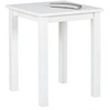 Image de Table d'Appoint Design "Garyo" 55cm Blanc Laqué