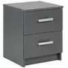 Image de Rangement 2 tiroirs gris graphite Reta 41 cm