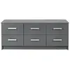 Image de Commode gris graphite 6 tiroirs Reta 122 cm