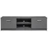 Image de Meuble TV 2 portes 2 niches gris graphite Reta 180 cm