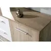 Image de Les Tendances Commode 5 portes 2 tiroirs mélmainé blanc et chêne clair Elzia