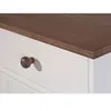Image de Commode 2 portes pin massif foncé et blanc Campanou 90 cm