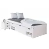 Image de Lit multi-rangement pin massif vernis blanc Jam 90x200 cm
