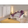 Image de Armoire 3 portes pin massif vernis blanc Kantus 140 cm