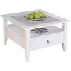 Image de Table Basse en Pin Massif Abigael 75cm Blanc