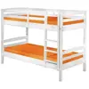Image de Lit superpose interlink 200 x 102 x 148 cm en bois sommier a lattes de couleur