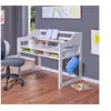Image de Bureau enfant réglable 112x68x91 cm en pin massif blanc