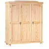 Image de Armoire 3 Portes en Bois Cardaillac 150cm Naturel