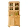 Image de Vaisselier 4 Portes Bois Massif "Alienor" 198cm Naturel