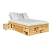 Image de Lit Multi-Rangements "Clark" 160x200cm Naturel
