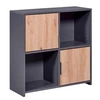Image de Etagère 2 Portes "Gemeno" 77cm Gris & Chêne
