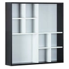Image de Etagère murale bois noir et blanc Melce 70 cm