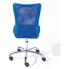 Image de Chaise de bureau bleu et pieds métal chromé Kelly