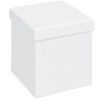 Image de Boîte de rangement pliable simili cuir blanc Santy