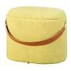 Image de Pouf de Rangement à Anse "Dumont" 42cm Jaune