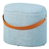 Image de Pouf de Rangement à Anse "Dumont" 42cm Bleu