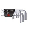 Image de Clé Allen Support en Compact Set Six Pans à tête sphérique oscillant pour les zones difficiles d'accès, 9 pièces court, mat (40410)