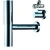 Image de Siphon lavabo avec robinets d'arrêt Flowstar chromé