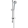 Image de Ensemble de douche rond 4 jets Croma Vario chrome avec flexible, barre et tablette