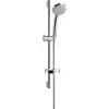 Image de Ensemble de douche Hansgrohe au design contemporain chromé