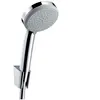 Image de Ensemble de douche et support mural Hansgrohe au design contemporain chromé