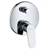 Image de Façade mitigeur bain douche encastré 2 sorties Focus chromé