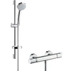 Image de Ensemble douche Croma + mitigeur thermostatique Vario, barre 65cm