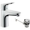 Image de hansgrohe Focus - Mitigeur de lavabo sans tirette ni vidage, économie d'énergie (CoolStart), Robinet de salle de bain avec hauteur sous bec 94 mm, économie d'eau (EcoSmart), Chromé, 31621000 en occasion ou reconditionné