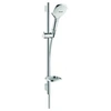 Image de Set de douche 120 3jet EcoSmart 9 l/min avec barre Unica'S puro 65 cm et porte-savon blanc/chromé Raindance Select E