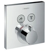 Image de Façade pour mitigeur thermostatique encastré ShowerSelect avec 2 fonctions chromé
