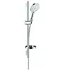 Image de Set de douche 120 3jet avec barre Unica'S puro 65 cm et porte-savon blanc/chromé Raindance Select S