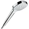 Image de hansgrohe Croma Select E - Pommeau de douche économie d'eau avec 9 l/min (EcoSmart), Douchette à main avec 3 types de jet, Douchette carré (110 x 110 mm), Blanc/chromé en occasion ou reconditionné
